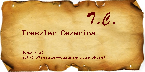 Treszler Cezarina névjegykártya